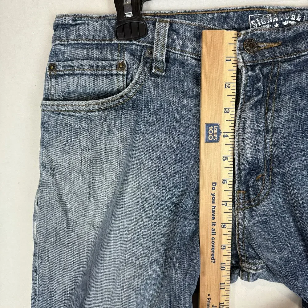 Signature by Levi Strauss & Co. Jeans Mens 34 X 34 Blue Denim Straight Zip‎ Fly